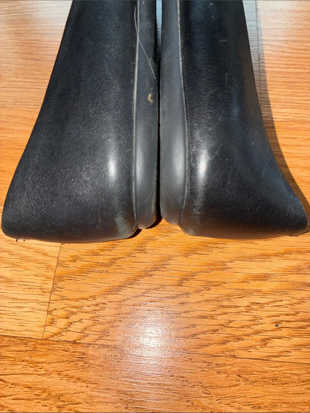 kate spade Black Leather Flats with Gold-Tone Horsebit